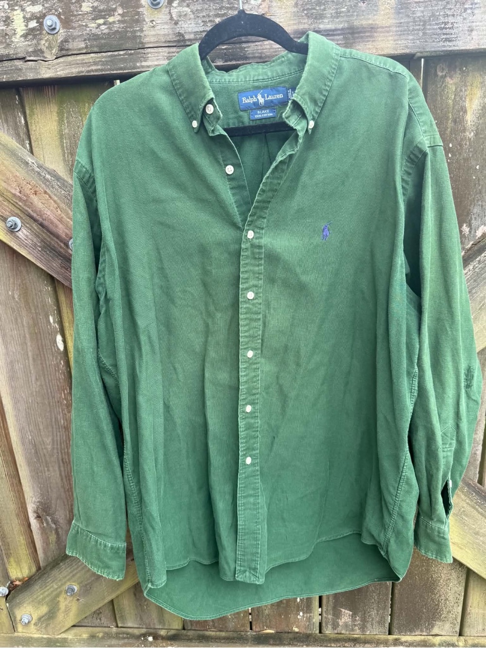 Ralph Lauren Men’s Forest Green Button-Down Cotton Shirt